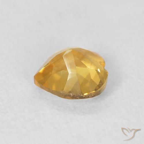 Citrino Oro medio naturale da 0.42 ct, Cuore, VVS