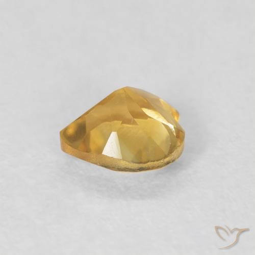 Citrino Oro profondo naturale da 0.42 ct, Cuore, VVS