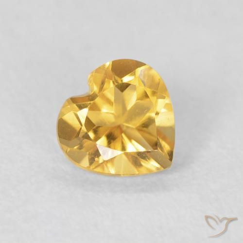 Citrino Oro brillante naturale da 0.43 ct, Cuore, VVS