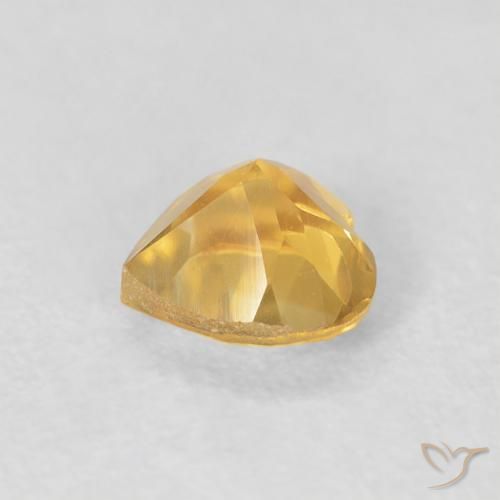 Citrino Oro brillante naturale da 0.43 ct, Cuore, VVS