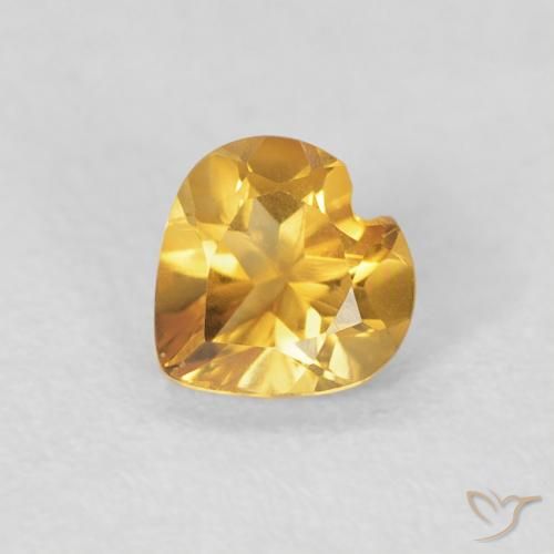 0.38ct Naturale Arancio dorato Citrino, Cuore, VVS