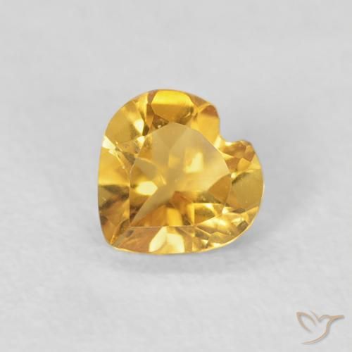 0.36ct Naturale Oro brillante Citrino, Cuore, VVS