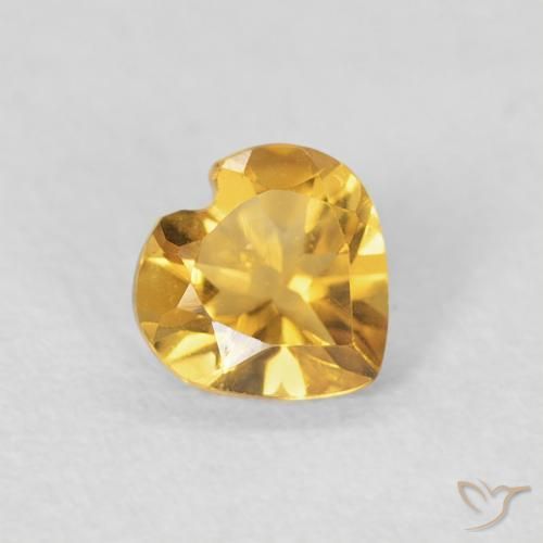 Citrino Oro brillante naturale da 0.36 ct, Cuore, VVS