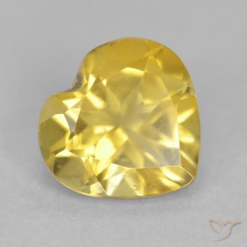 Citrino Dorato naturale da 0.63 ct, Cuore, VVS-VS