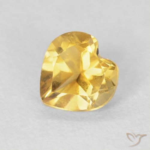 0.72ct Naturale Oro profondo Citrino, Cuore, VVS-VS