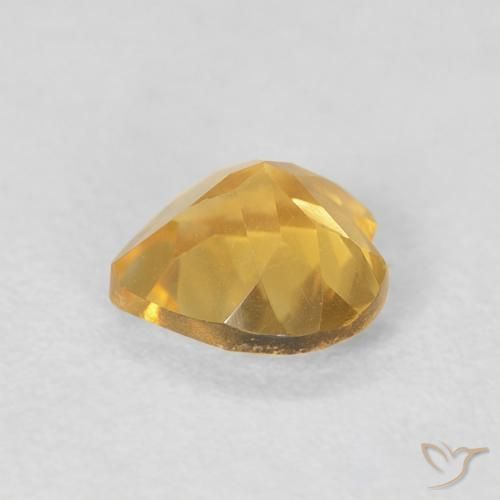 Citrino Oro brillante naturale da 0.67 ct, Cuore, VVS-VS