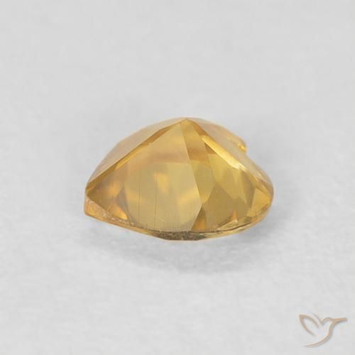 Citrino Oro medio naturale da 0.35 ct, Cuore, VVS-VS