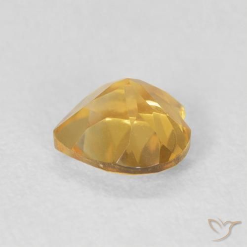 Citrino Dorato naturale da 0.69 ct, Cuore, VVS-VS