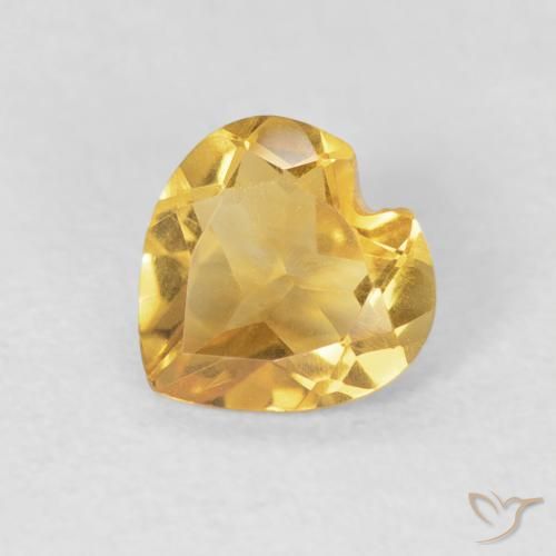 0.62ct Naturale Oro profondo Citrino, Cuore, VVS-VS