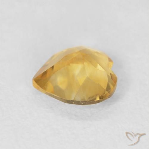 Citrino Oro profondo naturale da 0.62 ct, Cuore, VVS-VS