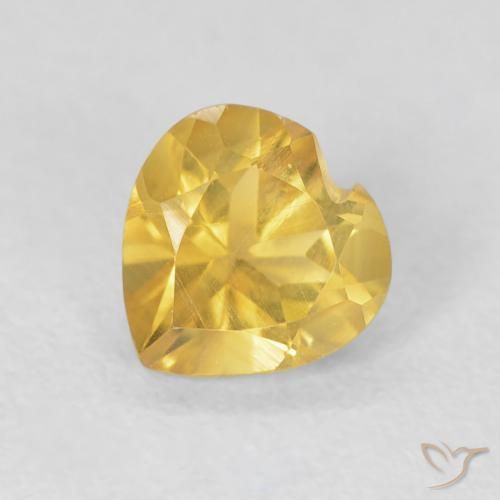 0.75ct Naturale Oro profondo Citrino, Cuore, VVS-VS