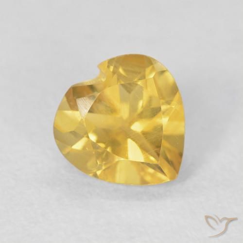 Citrino Oro profondo naturale da 0.75 ct, Cuore, VVS-VS