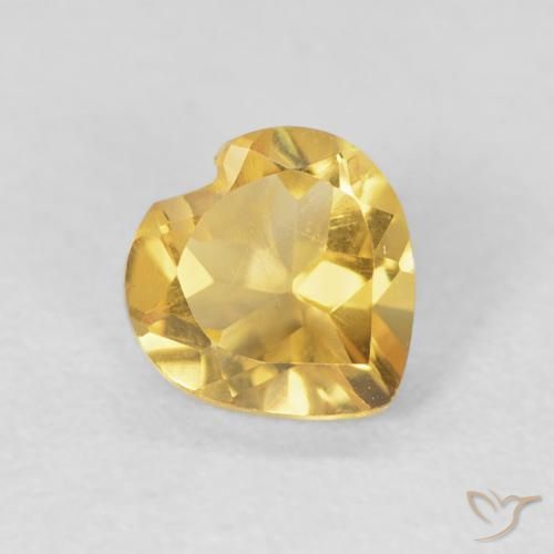 Citrino Medium Light-Golden naturale da 0.64 ct, Cuore, VVS-VS