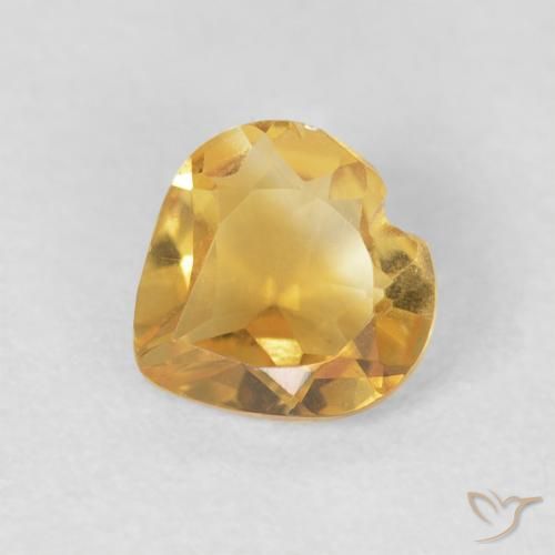 0.66ct Naturale Arancio dorato Citrino, Cuore, VVS-VS