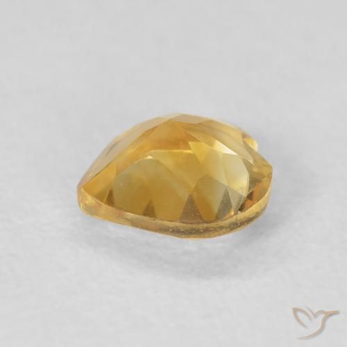 Citrino Arancio dorato naturale da 0.66 ct, Cuore, VVS-VS