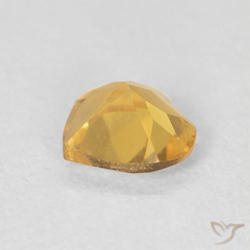 Citrino Oro medio naturale da 0.61 ct, Cuore, VVS-VS