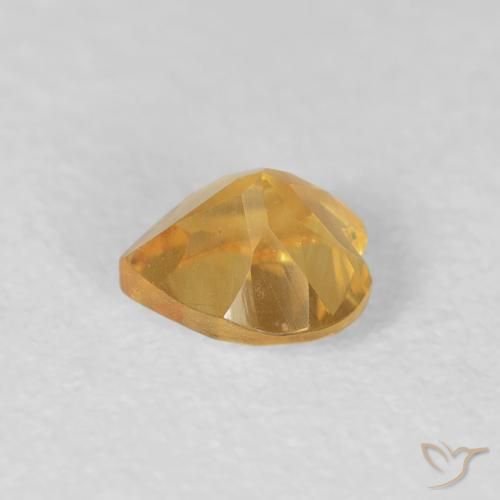 Citrino Arancio dorato naturale da 0.48 ct, Cuore, VVS