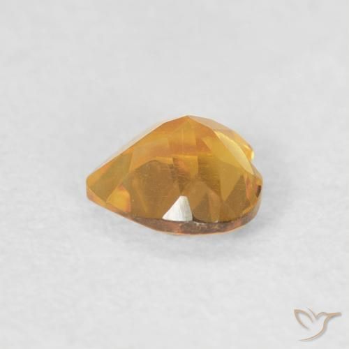 Citrino Oro brillante naturale da 0.39 ct, Cuore, VVS-VS