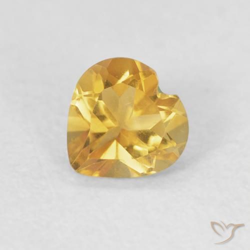 0.44ct Naturale Oro brillante Citrino, Cuore, VVS-VS
