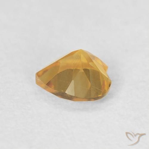 Citrino Oro brillante naturale da 0.38 ct, Cuore, VVS-VS