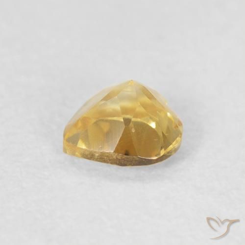 Citrino Dorato medio naturale da 0.38 ct, Cuore, VVS-VS