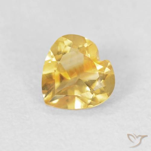 0.42ct Naturale Arancio dorato Citrino, Cuore, VVS-VS