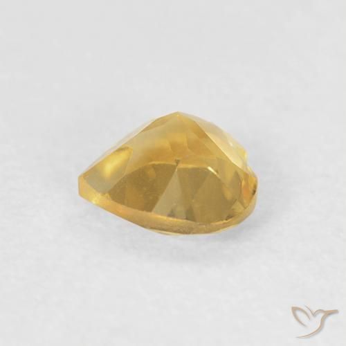 Citrino Arancio dorato naturale da 0.42 ct, Cuore, VVS-VS