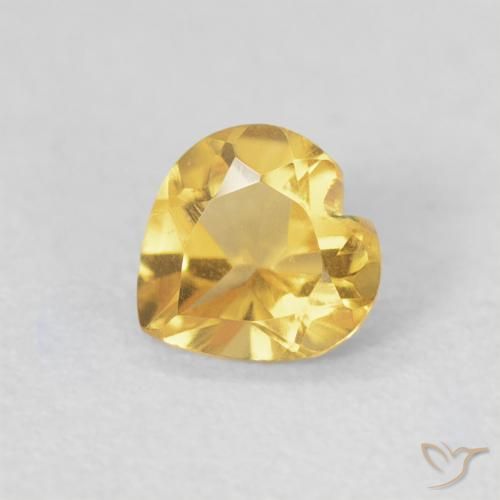 0.42ct Naturale Arancio dorato Citrino, Cuore, VVS-VS