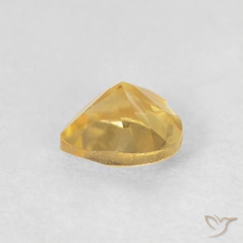 Citrino Arancio dorato naturale da 0.42 ct, Cuore, VVS-VS