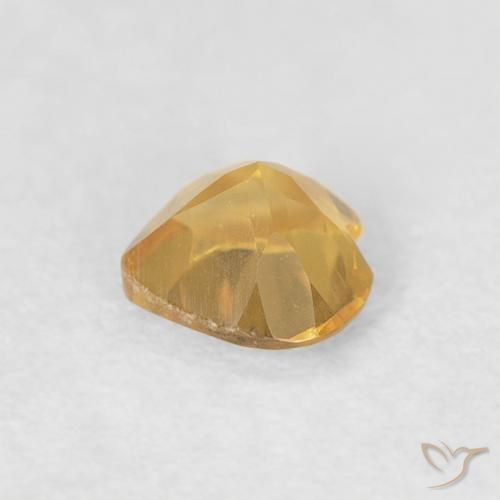 Citrino Dorato medio naturale da 0.39 ct, Cuore, VVS-VS