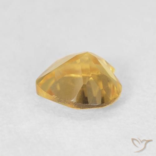 Citrino Dorato medio naturale da 0.64 ct, Cuore, VVS-VS