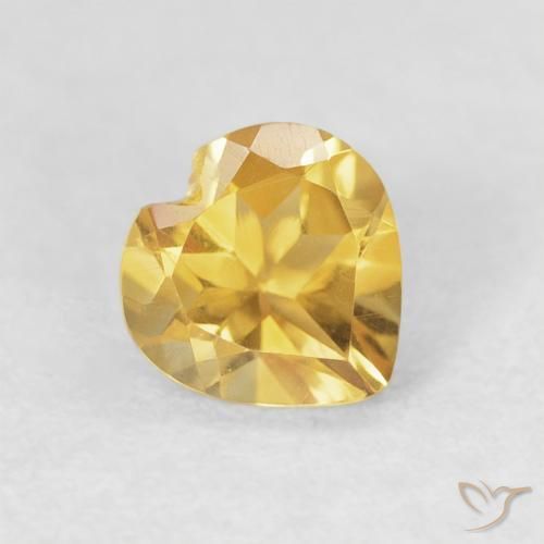 0.67ct Naturale Dorato Citrino, Cuore, VVS-VS