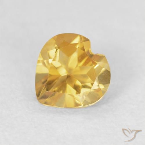 Citrino Dorato naturale da 0.67 ct, Cuore, VVS-VS