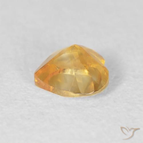 Citrino Dorato scuro naturale da 0.41 ct, Cuore, VVS