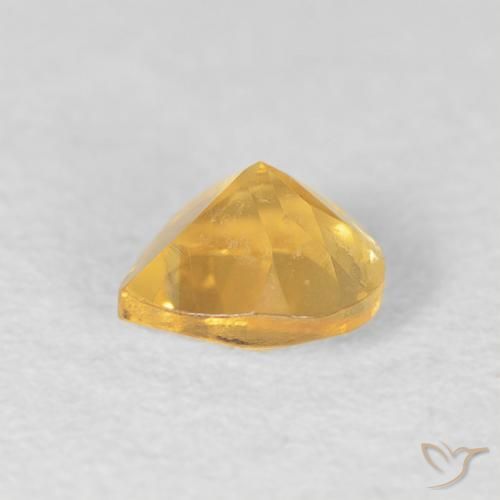 Citrino Giallo dorato chiaro naturale da 0.43 ct, Cuore, VVS