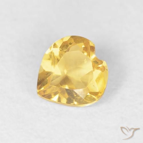 0.34ct Naturale Oro chiaro Citrino, Cuore, VVS