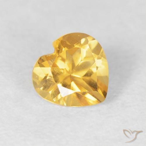 Citrino Oro chiaro naturale da 0.45 ct, Cuore, VVS