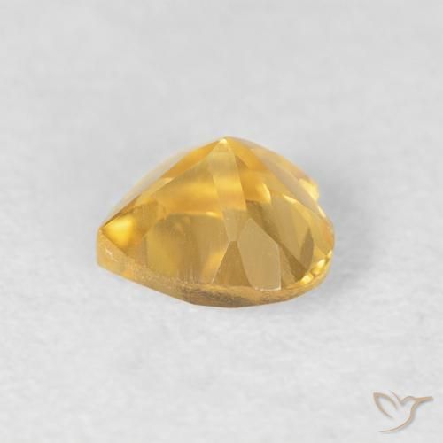 Citrino Oro chiaro naturale da 0.45 ct, Cuore, VVS
