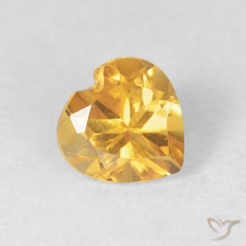 Citrino Dorato naturale da 0.45 ct, Cuore, VVS