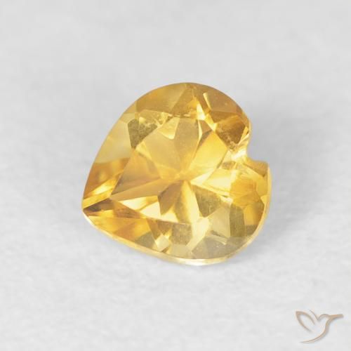 Citrino Dorato naturale da 0.45 ct, Cuore, VVS