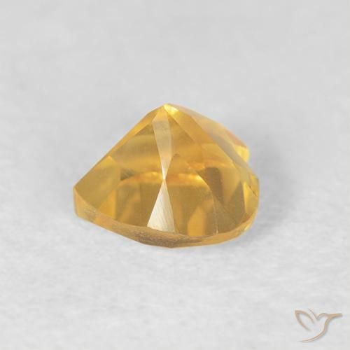 Citrino Dorato medio naturale da 0.46 ct, Cuore, VVS