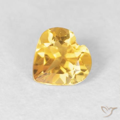 0.38ct Naturale Arancio dorato Citrino, Cuore, VVS