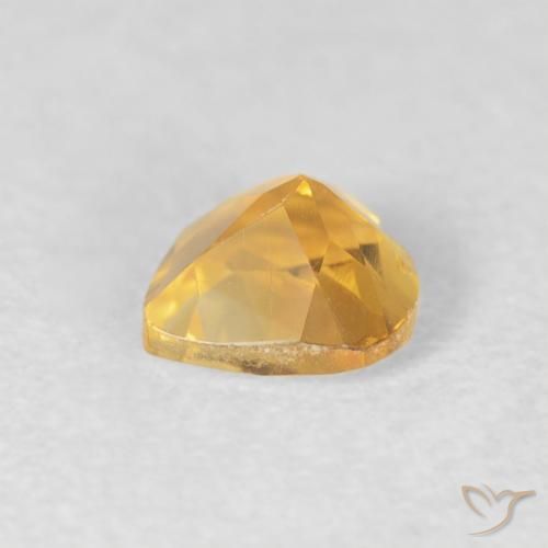 Citrino Arancio dorato naturale da 0.38 ct, Cuore, VVS