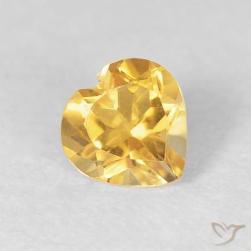 0.45ct Naturale Arancio dorato Citrino, Cuore, VVS