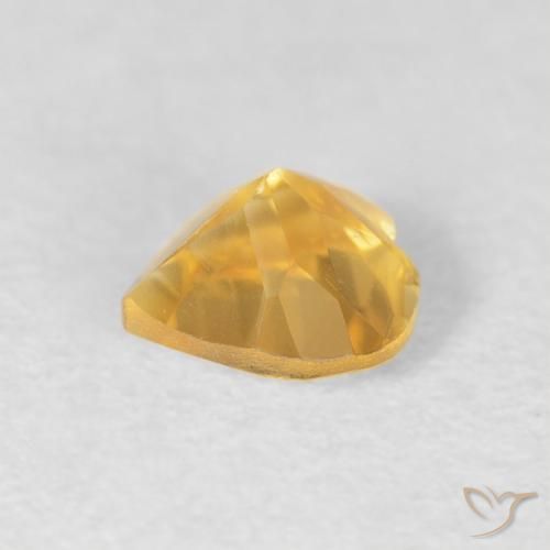 Citrino Arancio dorato naturale da 0.45 ct, Cuore, VVS