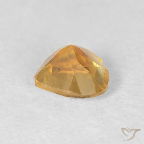 Citrino Dorato scuro naturale da 0.40 ct, Cuore, VVS