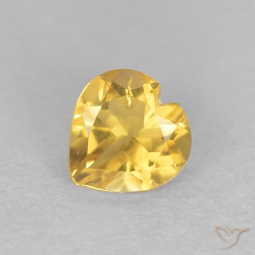 0.35ct Naturale Arancio dorato Citrino, Cuore, VVS