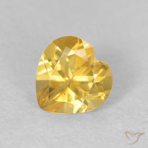 0.42ct Naturale Arancio dorato Citrino, Cuore, VVS