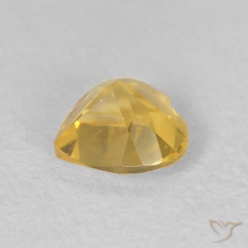 Citrino Arancio dorato naturale da 0.42 ct, Cuore, VVS