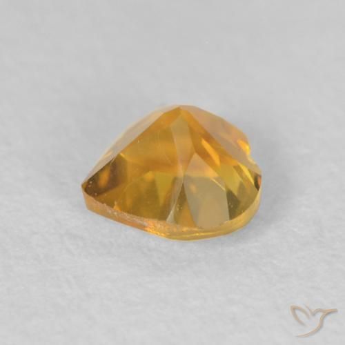 Citrino Medium Light Orange-Gold naturale da 0.43 ct, Cuore, VVS